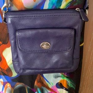 Purple Leather Crossbody